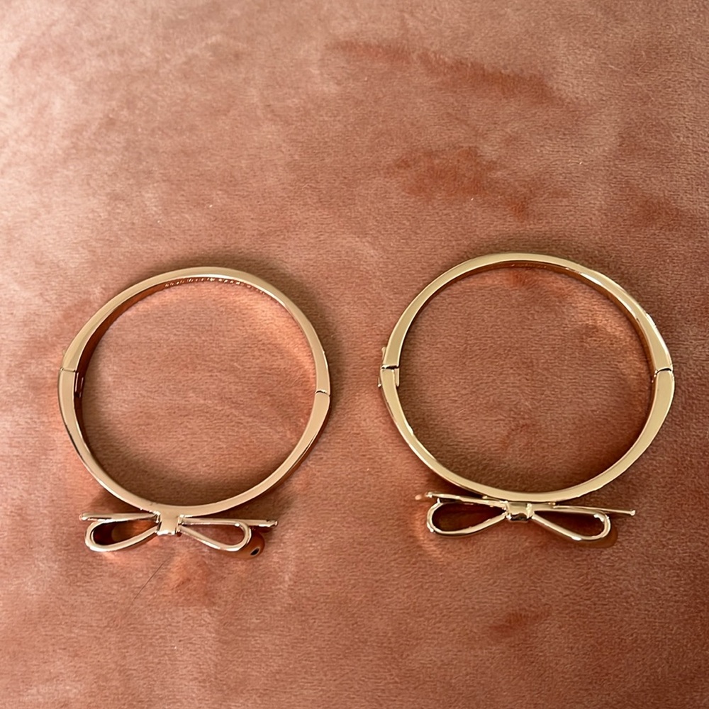 Two Kate spade rose gold bracelets